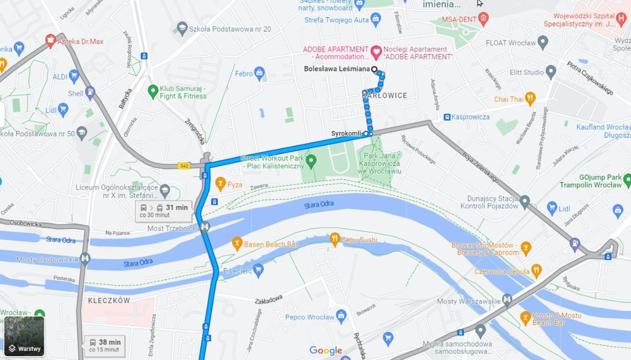 Adobe Apartment - Przytulny I Free Parking Βρότσλαβ Εξωτερικό φωτογραφία
